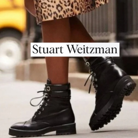 Stuart Weitzman Lexy Combat Boot, 7.5, CB2463 - Picture 1 of 12